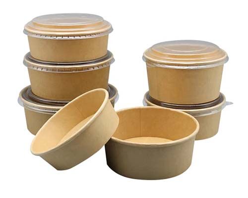 Brown Use And Throw Disposable Round Sauce Paper Bowls 4 Inch For